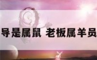 羊的领导是属鼠 老板属羊员工属鼠