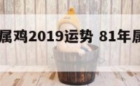 八一年属鸡2019运势 81年属鸡2019运程