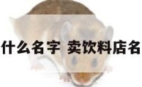 饮料店要取什么名字 卖饮料店名叫什么好点