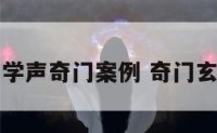 玄学声奇门案例 奇门玄空