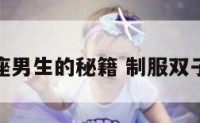 制服双子座男生的秘籍 制服双子男的绝招