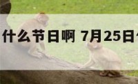 7月25日什么节日啊 7月25日什么节日啊英语