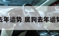 属狗去年运势 属狗去年运势如何