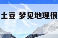 梦见地理很多土豆 梦见地理很多土豆什么预兆