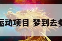 梦见参加运动项目 梦到去参加运动会