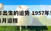 1957年出生的运势 1957年生男2021年每月运程