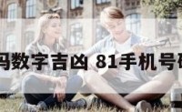81号码数字吉凶 81手机号码吉凶