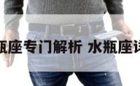 水瓶座专门解析 水瓶座详解