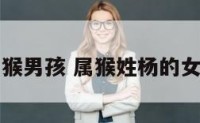 姓杨属猴男孩 属猴姓杨的女孩取名