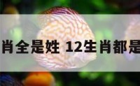 十二生肖全是姓 12生肖都是姓氏吗