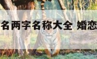 婚恋公司起名两字名称大全 婚恋公司取名字大全