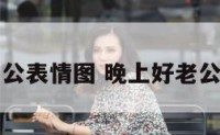 晚上好老公表情图 晚上好老公表情图片