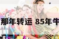 85年属牛那年转运 85年牛哪年转运