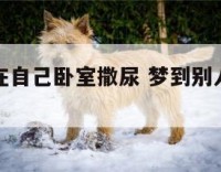 梦到别人在自己卧室撒尿 梦到别人在自己卧室撒尿了