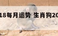 狗年2018每月运势 生肖狗2018年运势大全