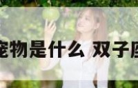 双子座幸运宠物是什么 双子座的幸运宝物