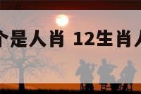 十二生肖那个是人肖 12生肖人肖指的是什么肖