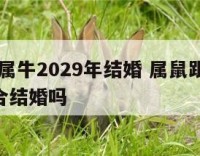 属鼠和属牛2029年结婚 属鼠跟牛2022年适合结婚吗