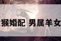 男属羊女猴婚配 男属羊女猴相配吗