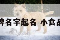 小食品品牌名字起名 小食品品牌名称