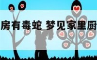 梦见家里厨房有毒蛇 梦见家里厨房有大蛇是什么梦