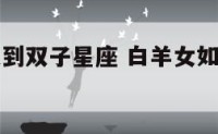 白羊座女遇到双子星座 白羊女如何跟双子男相处