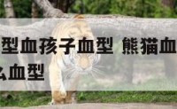 熊猫血与o型血孩子血型 熊猫血和o型血的孩子是什么血型