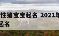 2019薛性猪宝宝起名 2021年出生薛姓宝宝起名