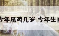 十二生肖今年属鸡几岁 今年生肖鸡多少岁