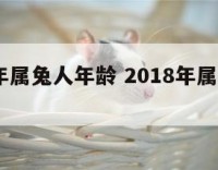 2018年属兔人年龄 2018年属兔人的年龄