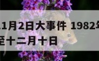 82年11月2日大事件 1982年11月26日至十二月十日