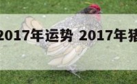 属相猪2017年运势 2017年猪的运势及运程