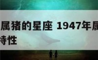 1947年属猪的星座 1947年属猪的人有什么特性