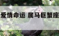 属马巨蟹女爱情命运 属马巨蟹座女生的性格脾气