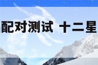 十二星座情侣配对测试 十二星座情侣最佳配对