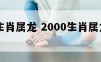 2000生肖属龙 2000生肖属龙到2025