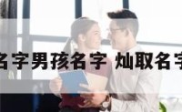 什么灿的名字男孩名字 灿取名字男孩名字