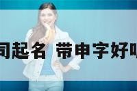 带申字的公司起名 带申字好听的商标名字