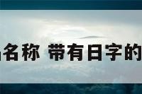 带日的食品名称 带有日字的零食或食品