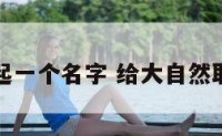 大自然起一个名字 给大自然取个名字