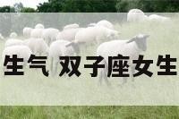 双子座女生生气 双子座女生生气的表现