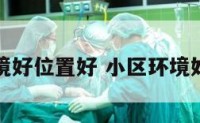 小区环境好位置好 小区环境好重要吗