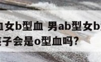 男ab型血女b型血 男ab型女b型在一起生出的孩子会是o型血吗?