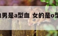 女是o型血男是a型血 女的是o型血男的是a型血