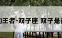 孤独的王者-双子座 双子是孤独的