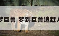 解梦巨兽 梦到巨兽追赶人们