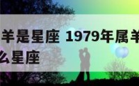 1979属羊是星座 1979年属羊的人什么命什么星座
