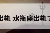 水瓶座吗出轨 水瓶座出轨了会后悔吗