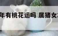 属猪女今年有桃花运吗 属猪女2021年有桃花运吗