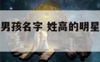 姓高的明星男孩名字 姓高的明星男孩名字叫什么